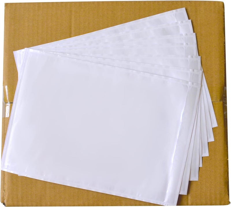 IN SAFE PACK 500 PCS 7"x 10" Clear Self-Adhesive Packing List Envelopes - Plastic Shipping/Mailing Pouch Enclosed Bags for Packing Slips Invoice Label - Image 1